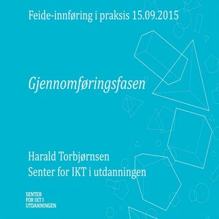 Gjennomføringsfasen av et Feide-pro...