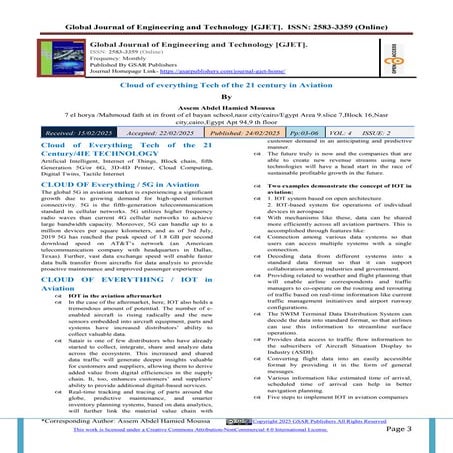 Cloud of everything Tech of the 21 century in Aviation