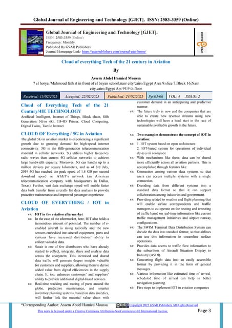 Cloud of everything Tech of the 21 century in Aviation