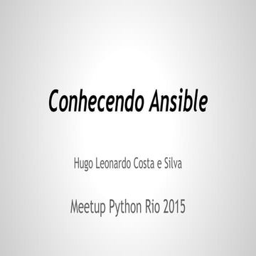 Conhecendo Ansible