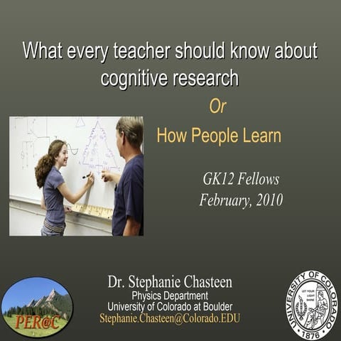 What every teacher should know about cognitive science