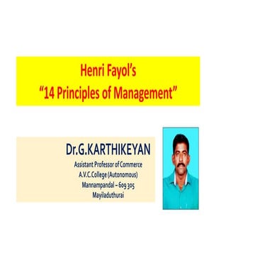 Henri Fayol 14 Principles of Management