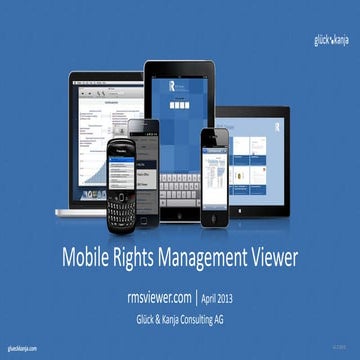 RMS Viewer - Microsoft rights protection for mobiles | PPTX
