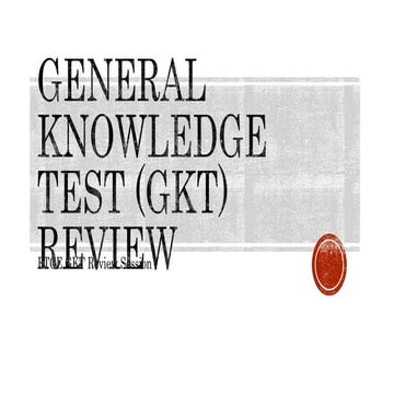GKT test information guide
