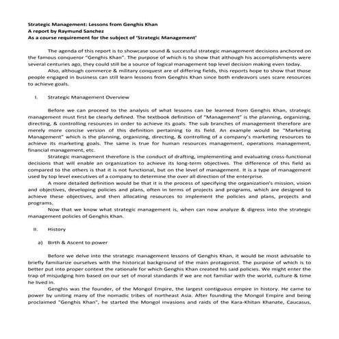 Genghis Khan, the Modern Manager