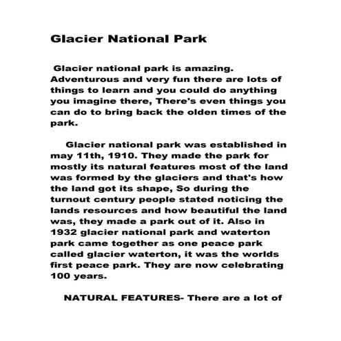 Glacier national park