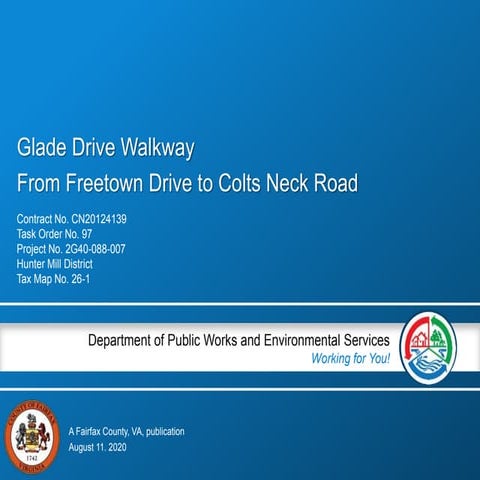 Fairfax County Glade Dr. Walkway Improvements August 2020