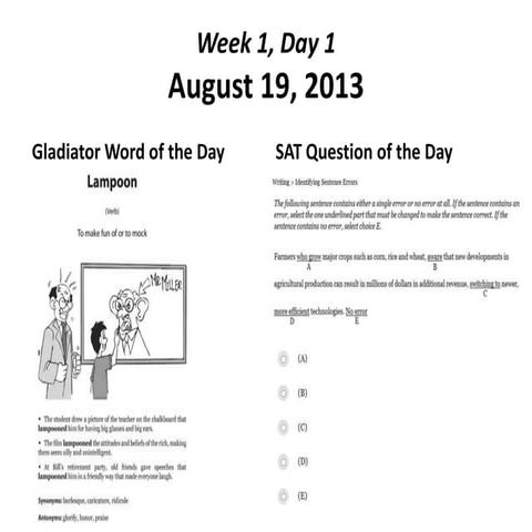 Gladiator word of the day