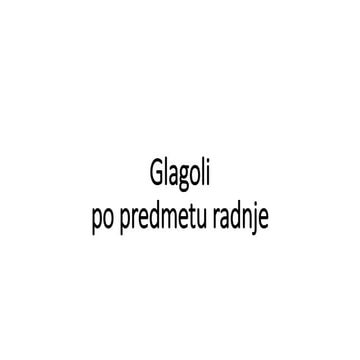 Glagoli po predmetu radnje
