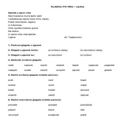 Glagoli po vidu vjezba