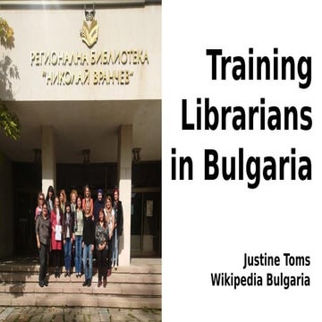 #GLAMwiki and the libraries in Bulgaria Tel Aviv 