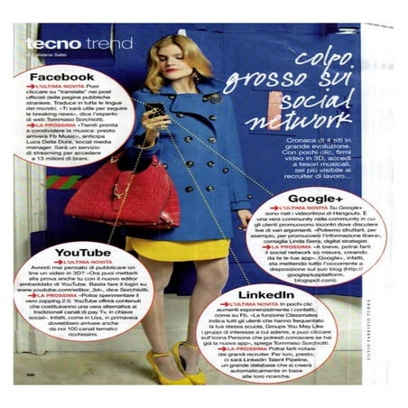Intervista Glamour Febbraio 2012 "Techno Trend - Colpo grosso sui Social Netw...