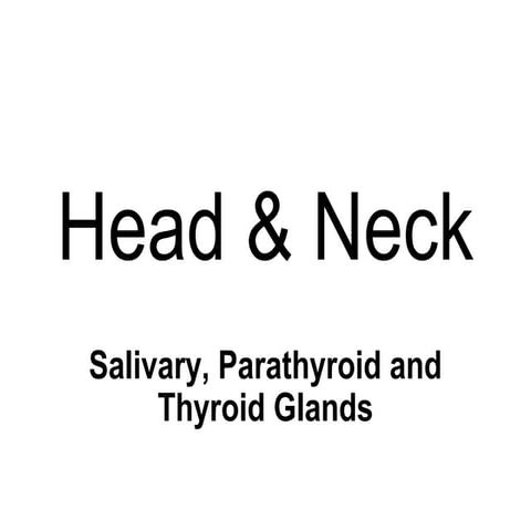 Diagnostic Imaging of Salivary, Parathyroid and Thyroid Glands