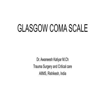 Glasgow coma scale