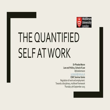 The quantified self at work | PPTX
