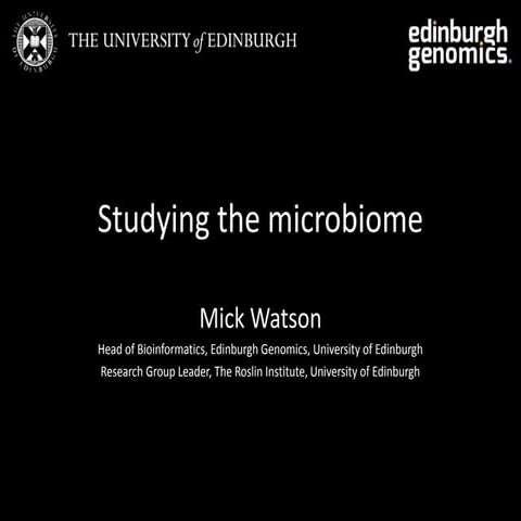 Studying the microbiome