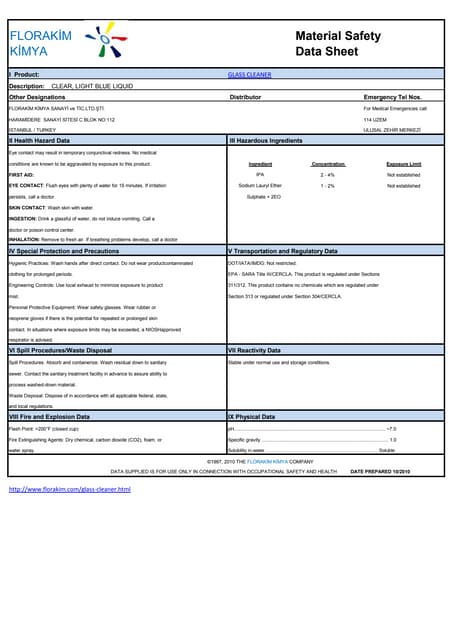 Camasir suyu-msds | PDF