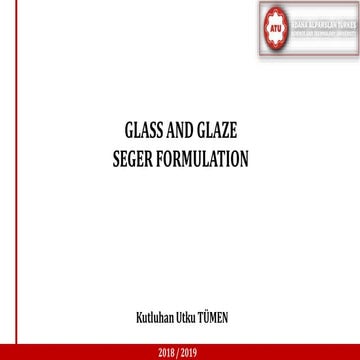 Seger Formulation-Glass and Glaze