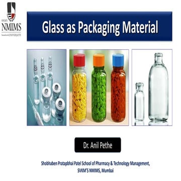 Glass as Pharmaceutical packaging material