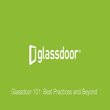Glassdoor 101: Best Practices and Beyond