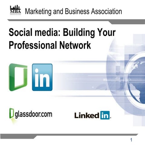 Social media: building your professional network.
