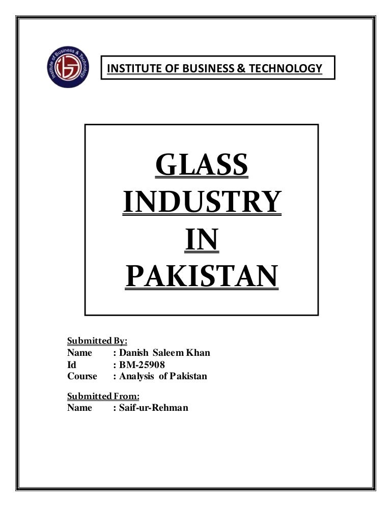 GLASS INDUSTRY IN PAKISTAN