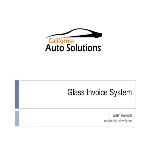Glass invoice system