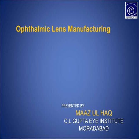 Glass lens manufacturing