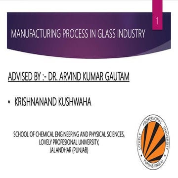 Glass manufacturing