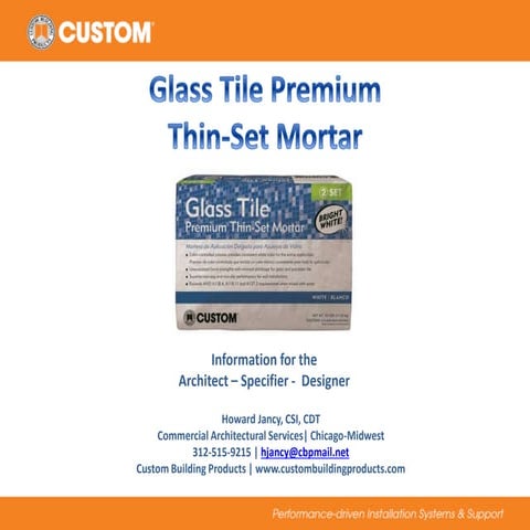 Glass Tile Thin-Set Mortar