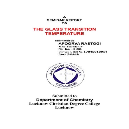 Glass transition tempreature