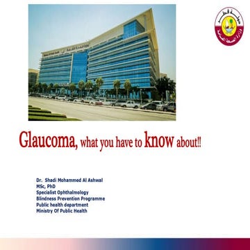 Glaucoma, all what you have to know about.