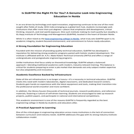 Is GLBITM the Right Fit for You? A Genuine Look into Engineering Education in...
