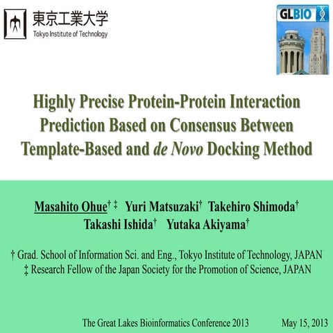 Protein-Protein Interaction Prediction Based on Template-Based and de Novo Do...