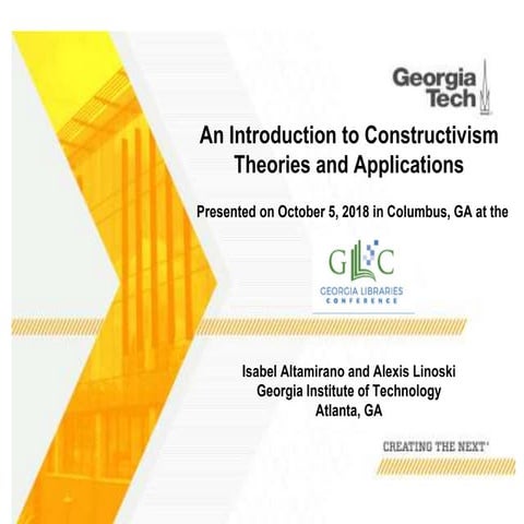 An Introduction to Constructivism Theories and Applications