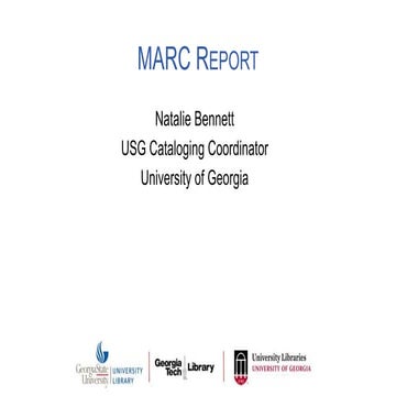 MARC Report | PPTX