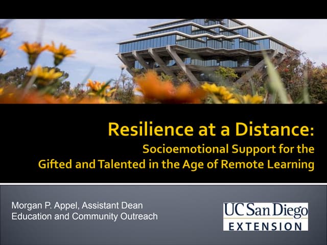 Resilience at a Distance: Presentation to Parents at Glendale USD 