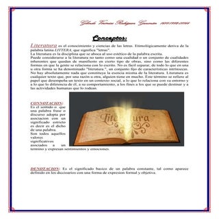 Concepto de literatura