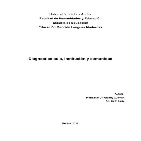 Glendy monsalve   informe diagnóstico