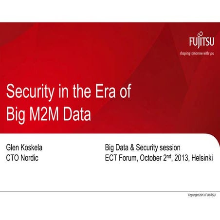 Security in the Era of Big M2M Data