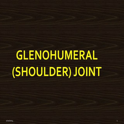 Glenohumeral joint