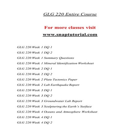 Glg 220   Education Organization -- snaptutorial.com