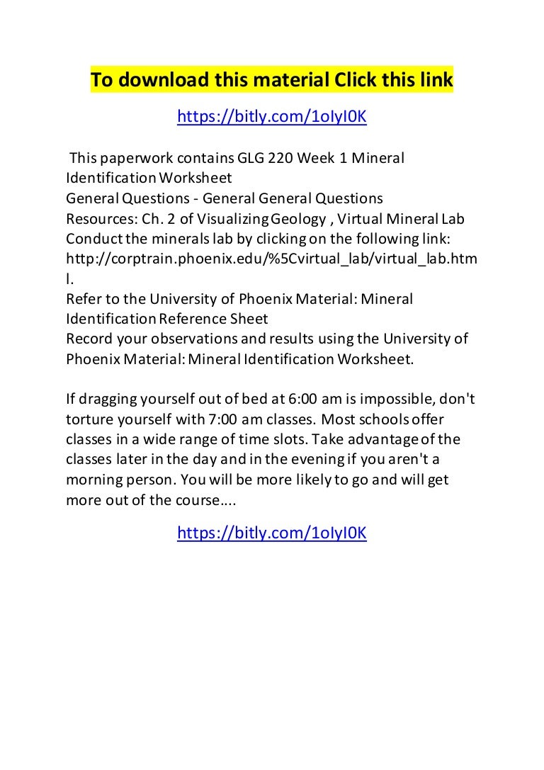 Worksheets Mineral Identification Worksheet glg 220 week 1 mineral identification worksheet