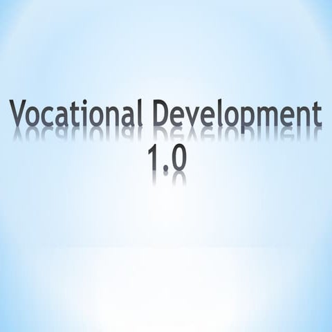 Glhvdp vocational development 1.0