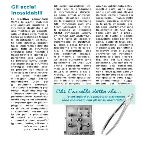 Gli acciai inossidabili