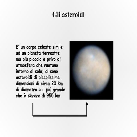 Gli asteroidi