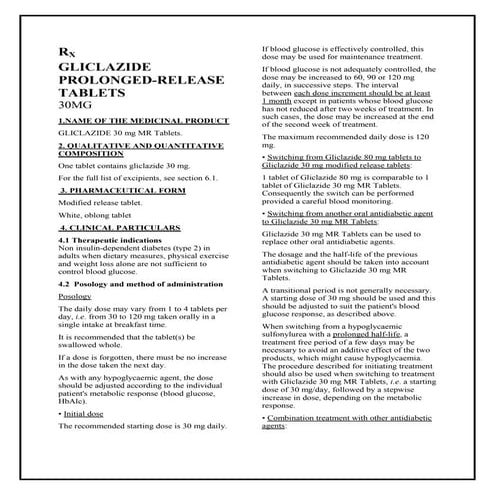 Glimepiride Tablets USP Taj Pharma SmPC | PDF