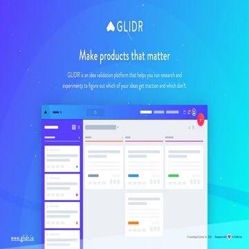 GLIDR - Product Validation Based on Lean Startup