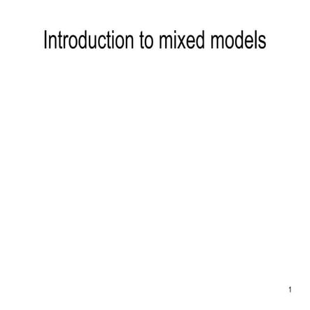 Mixed models | PPT