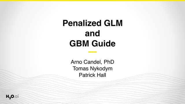GLM & GBM in H2O